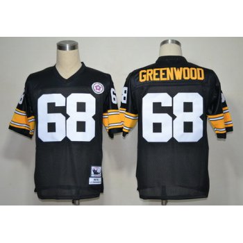 Pittsburgh Steelers #68 L.C. Greenwood Black Throwback Jersey