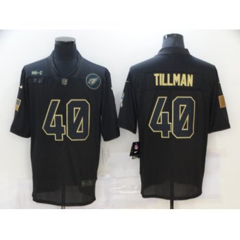Men's Arizona Cardinals #40 Pat Tillman Black 2020 Salute To Service Stitched NFL Nike Limited Jersey