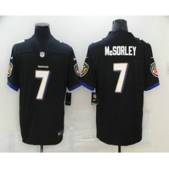 Men's Baltimore Ravens #7 Trace McSorley Black 2020 Vapor Untouchable Stitched NFL Nike Limited Jersey