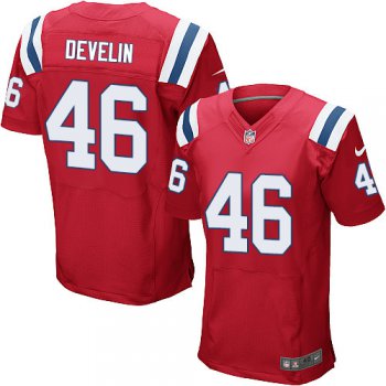 Men's Nike New England Patriots #46 James Develin Red Alternate Stitched NFL Elite Jersey