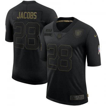 Nike Raiders 28 Josh Jacobs Black 2020 Salute To Service Limited Jersey