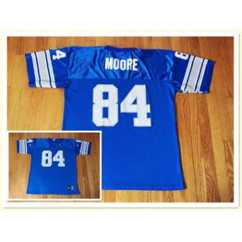 Vtg Reebok Herman Moore Detroit Lions #84 Blue Jersey