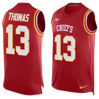 Men's Kansas City Chiefs #13 De'Anthony Thomas Red Hot Pressing Player Name & Number Nike NFL Tank Top Jersey