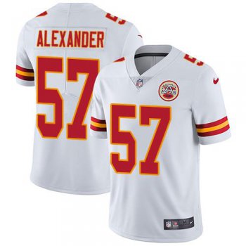 Nike Chiefs #57 D.J. Alexander White Men's Stitched NFL Vapor Untouchable Limited Jersey