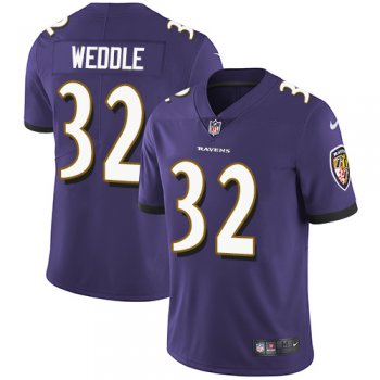 Nike Baltimore Ravens #32 Eric Weddle Purple Team Color Men's Stitched NFL Vapor Untouchable Limited Jersey