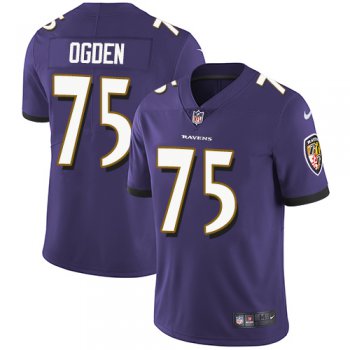 Nike Baltimore Ravens #75 Jonathan Ogden Purple Team Color Men's Stitched NFL Vapor Untouchable Limited Jersey