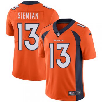 Nike Denver Broncos #13 Trevor Siemian Orange Team Color Men's Stitched NFL Vapor Untouchable Limited Jersey