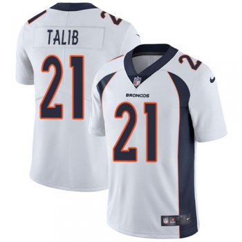 Nike Denver Broncos #21 Aqib Talib White Men's Stitched NFL Vapor Untouchable Limited Jersey
