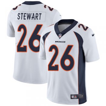 Nike Denver Broncos #26 Darian Stewart White Men's Stitched NFL Vapor Untouchable Limited Jersey