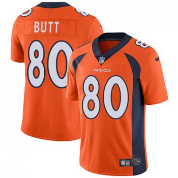 Nike Denver Broncos #80 Jake Butt Orange Team Color Men's Stitched NFL Vapor Untouchable Limited Jersey