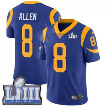 #8 Limited Brandon Allen Royal Blue Nike NFL Alternate Youth Jersey Los Angeles Rams Vapor Untouchable Super Bowl LIII Bound