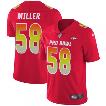 Nike Denver Broncos #58 Von Miller Red Men's Stitched NFL Limited AFC 2019 Pro Bowl Jersey