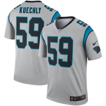 Nike Carolina Panthers 59 Luke Kuechly Silver Inverted Legend Jersey