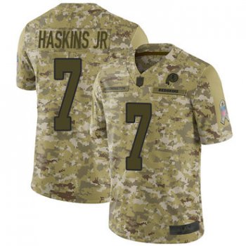 Redskins #7 Dwayne Haskins Jr Camo Men's Stitched Football Limited 2018 Salute To Service Jersey