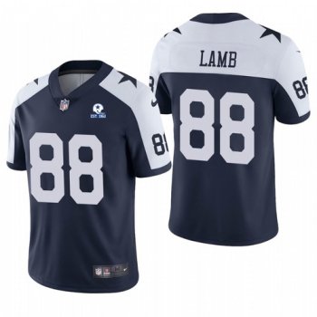 Men' Dallas Cowboys #88 CeeDee Lamb Navy Alternate 60th Anniversary Vapor Untouchable Stitched NFL Nike Limited Jersey
