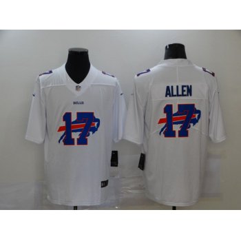 Men's Buffalo Bills #17 Josh Allen White 2020 Shadow Logo Vapor Untouchable Stitched NFL Nike Limited Jersey
