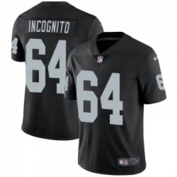 Men's Las Vegas Raiders #64 Richie Incognito Limited Black Team Color Vapor Untouchable Jersey