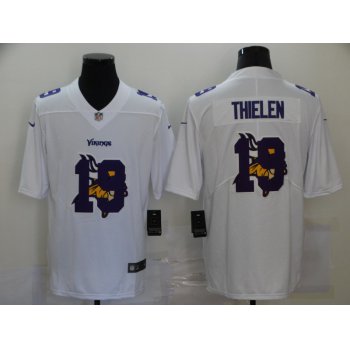 Men's Minnesota Vikings #19 Adam Thielen White 2020 Shadow Logo Vapor Untouchable Stitched NFL Nike Limited Jersey