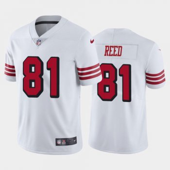 Men's San Francisco 49ers White Limited #81 Jordan Reed Football Rush Vapor Untouchable Jersey
