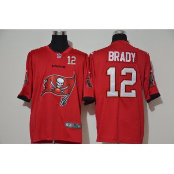 Men's Tampa Bay Buccaneers #12 Tom Brady Red 2020 Big Logo Number Vapor Untouchable Stitched NFL Nike Fashion Limited Jersey