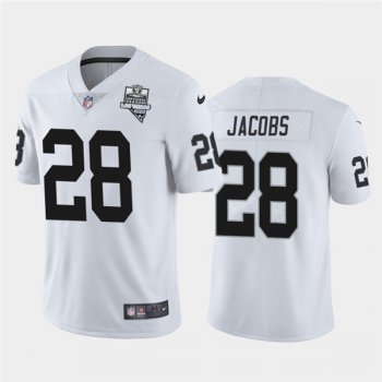 Nike Las Vegas Raiders 28 Josh Jacobs White 2020 Inaugural Season Vapor Untouchable Limited Jersey