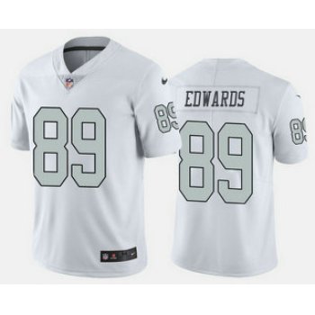 Men's Las Vegas Raiders #89 Bryan Edwards White 2020 Color Rush Stitched NFL Nike Limited Jersey