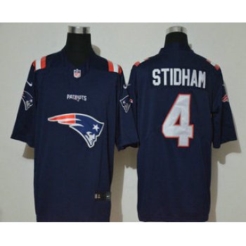 Men's New England Patriots #4 Jarrett Stidham Navy Blue 2020 Team Logo Vapor Untouchable Stitched NFL Nike Fashion Limited Jersey