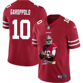Men's San Francisco 49ers #10 Jimmy Garoppolo Red Player Portrait Edition 2020 Vapor Untouchable Stitched NFL Nike Limited Jersey