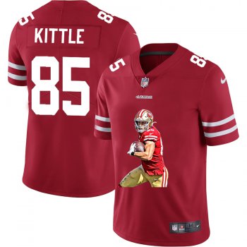 Men's San Francisco 49ers #85 George Kittle Red Player Portrait Edition 2020 Vapor Untouchable Stitched NFL Nike Limited Jersey