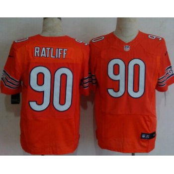 Nike Chicago Bears #90 Jeremiah Ratliff Orange Elite Jersey