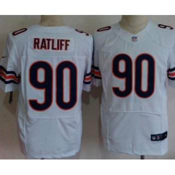 Nike Chicago Bears #90 Jeremiah Ratliff White Elite Jersey