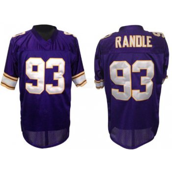 Minnesota Vikings #93 John Randle Purple Throwback Jersey