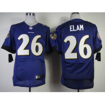 Nike Baltimore Ravens #26 Matt Elam 2013 Purple Elite Jersey