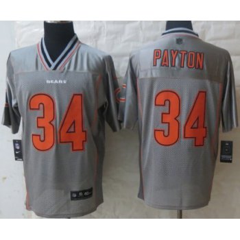 Nike Chicago Bears #34 Walter Payton 2013 Gray Vapor Elite Jersey