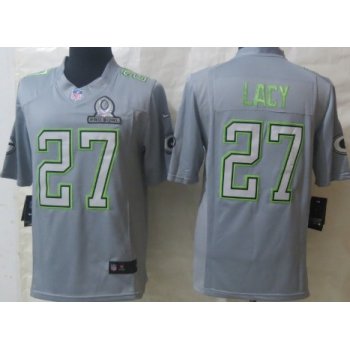 Nike Green Bay Packers #27 Eddie Lacy 2014 Pro Bowl Gray Jersey