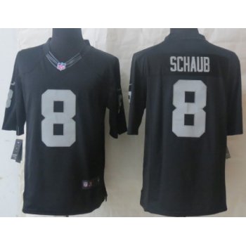 Nike Oakland Raiders #8 Matt Schaub Black Limited Jersey