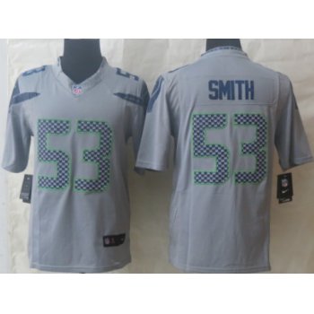 Nike Seattle Seahawks #53 Malcolm Smith Gray Limited Jersey