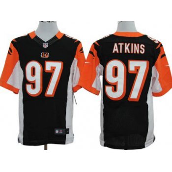 Nike Cincinnati Bengals #97 Geno Atkins Black Elite Jersey