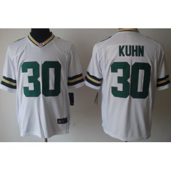 Nike Green Bay Packers #30 John Kuhn White Game Jersey