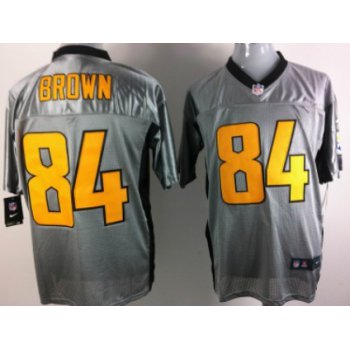 Nike Pittsburgh Steelers #84 Antonio Brown Gray Jersey