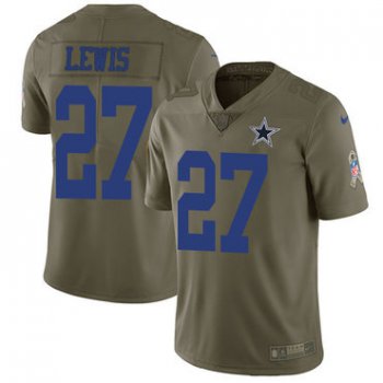 Nike Cowboys #27 Jourdan Lewis Olive Men's Stitched NFL Limited 2017 Salute To Service Jersey