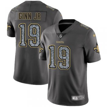 Nike New Orleans Saints #19 Ted Ginn Jr Gray Static Men's NFL Vapor Untouchable Game Jersey
