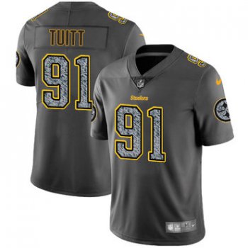 Nike Pittsburgh Steelers #91 Stephon Tuitt Gray Static Men's NFL Vapor Untouchable Game Jersey