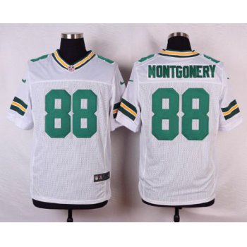 Men's Green Bay Packers #88 Ty Montgomery White Road NFL Nike Elite Jersey