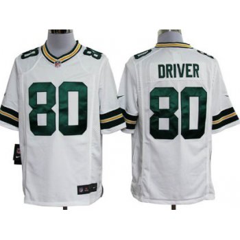 Nike Green Bay Packers #80 Donald Driver White Game Jersey