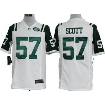 Nike New York Jets #57 Bart Scott White Game Jersey