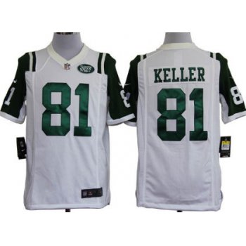Nike New York Jets #81 Dustin Keller White Game Jersey