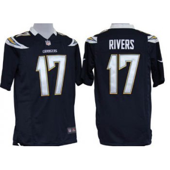 Nike San Diego Chargers #17 Philip Rivers Navy Blue Game Jersey