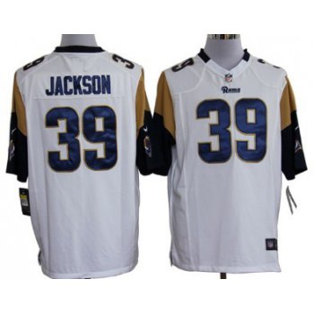 Nike St. Louis Rams #39 Steven Jackson White Game Jersey