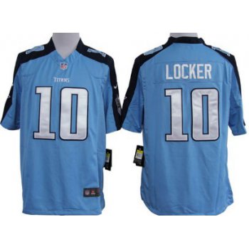 Nike Tennessee Titans #10 Jake Locker Light Blue Game Jersey